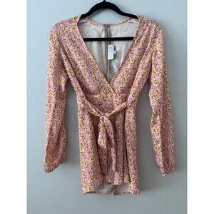 Revolve RESA Amy Romper in Pink‎ and Yellow Floral Women's Size XS